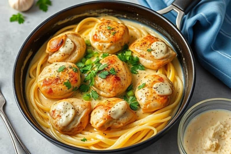 Creamy Garlic Chicken Skillet Recipe for Dinner