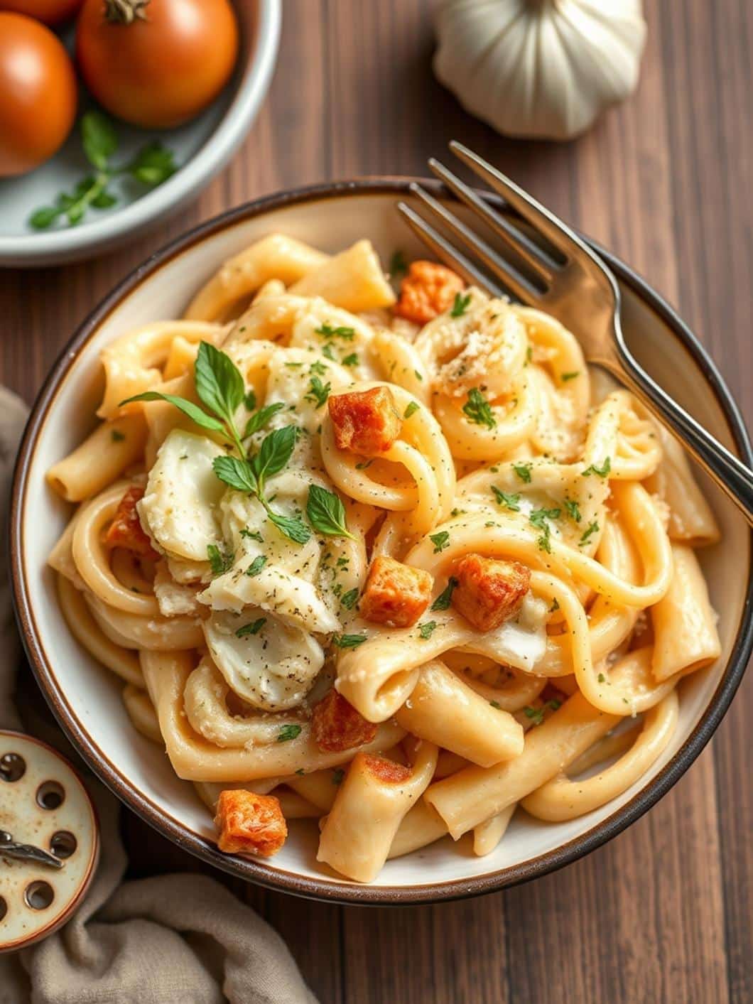 Creamy Garlic Parmesan Pasta Bake Recipe for Dinner