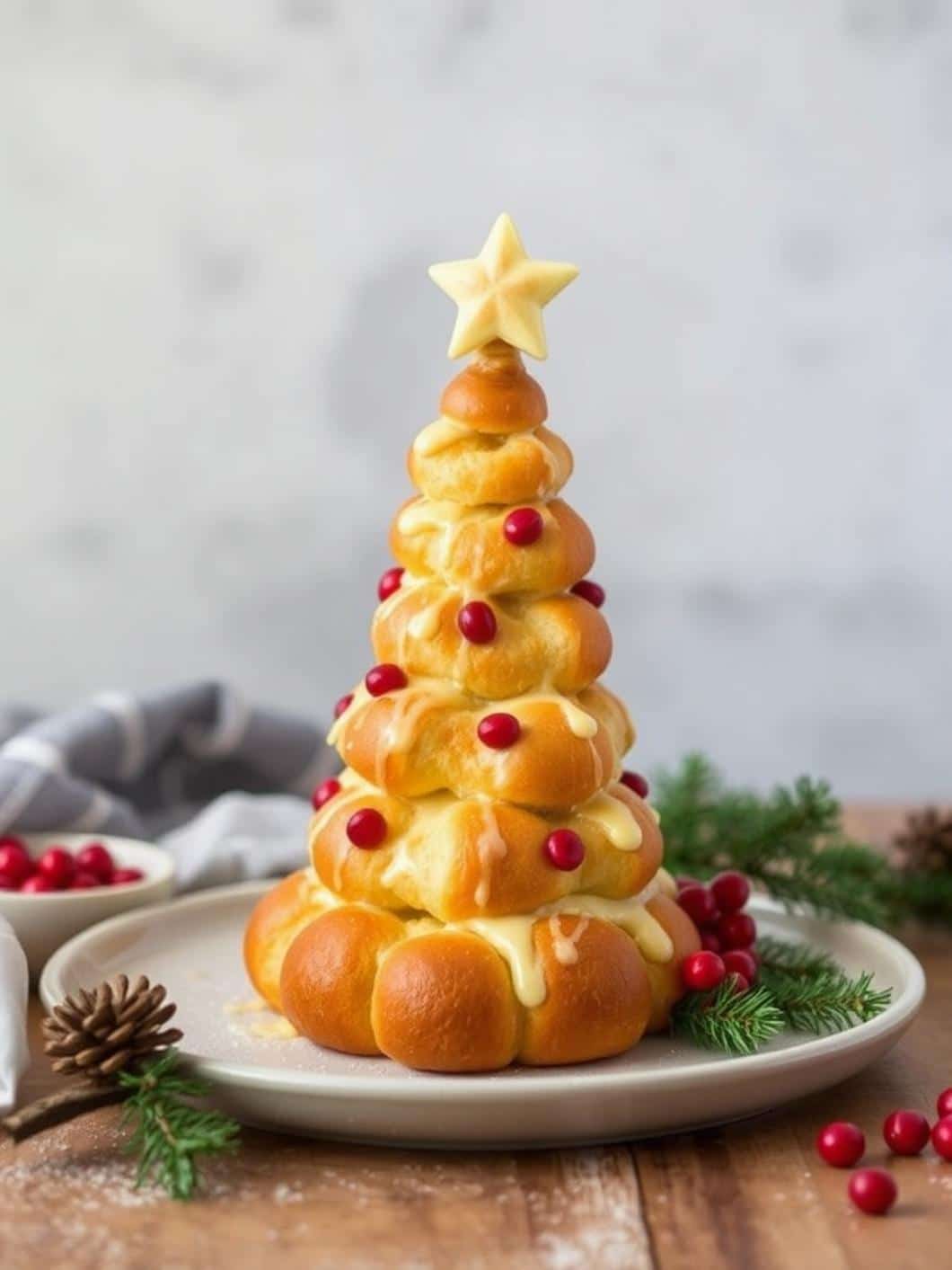 Easy Cheesy Pull Apart Christmas Bread Tree