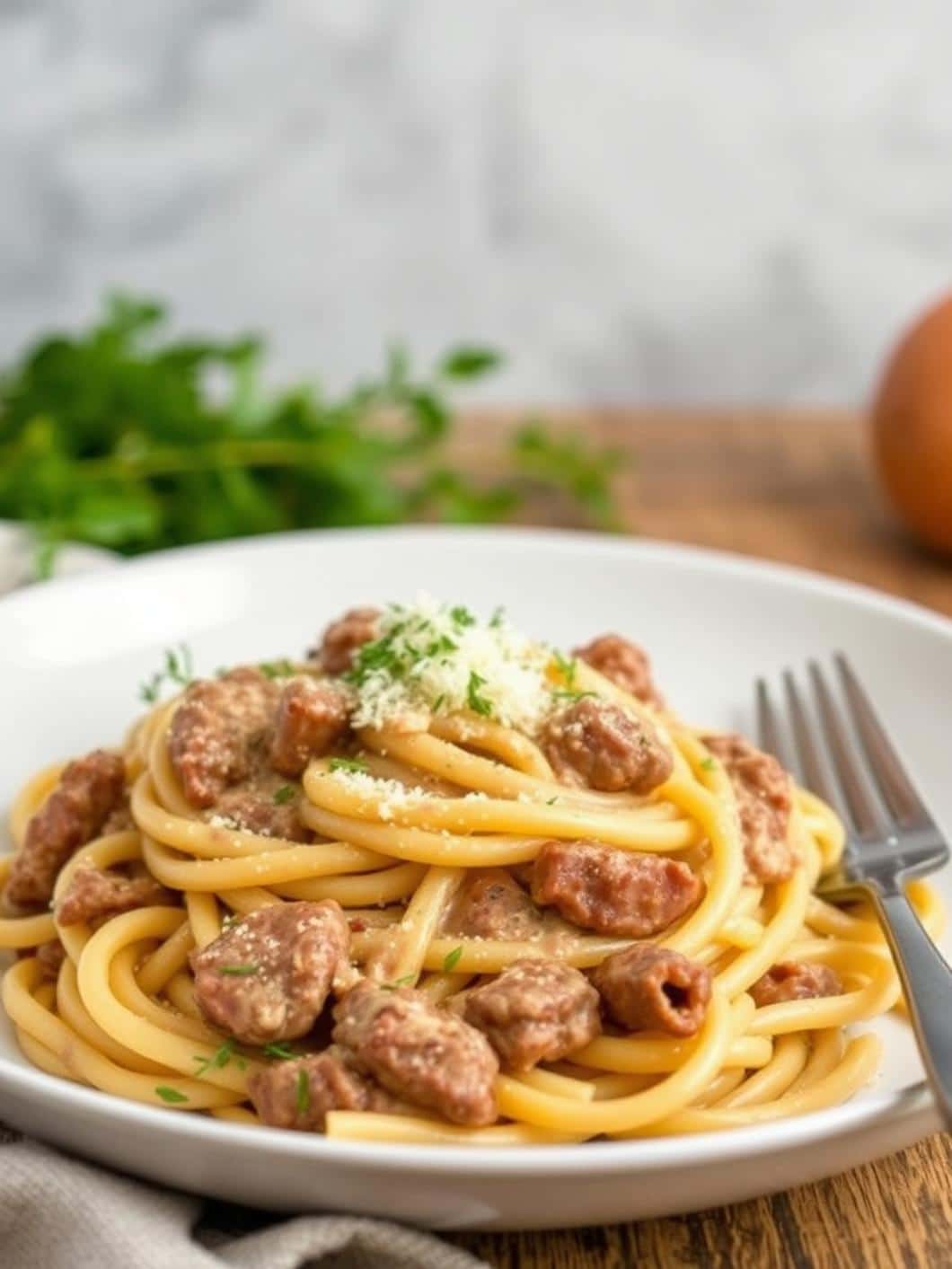 Easy Creamy Beef Pasta for Cozy Nights Dinner Recipe