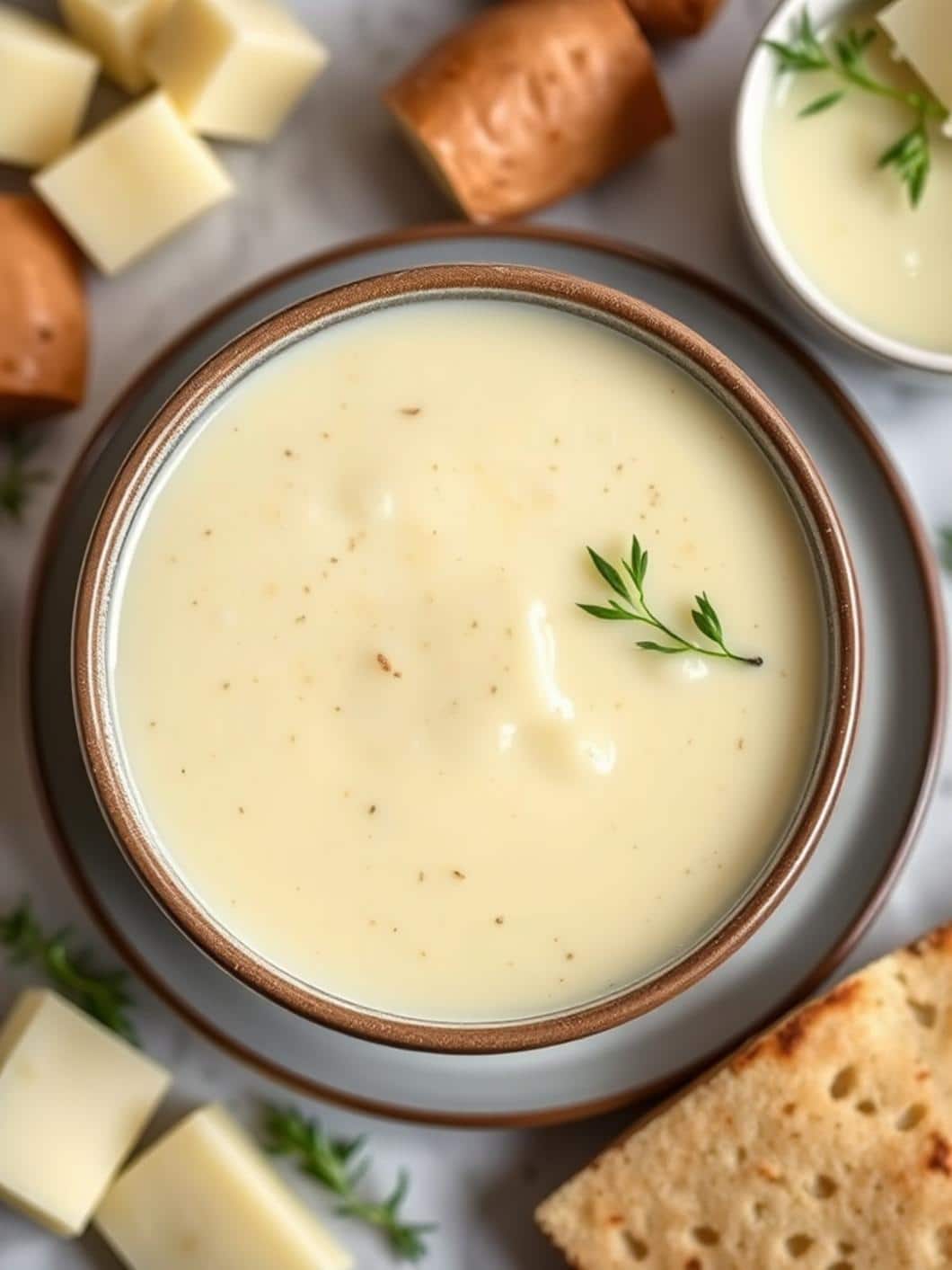 Easy Creamy Potato Soup Recipe with Chicken Broth