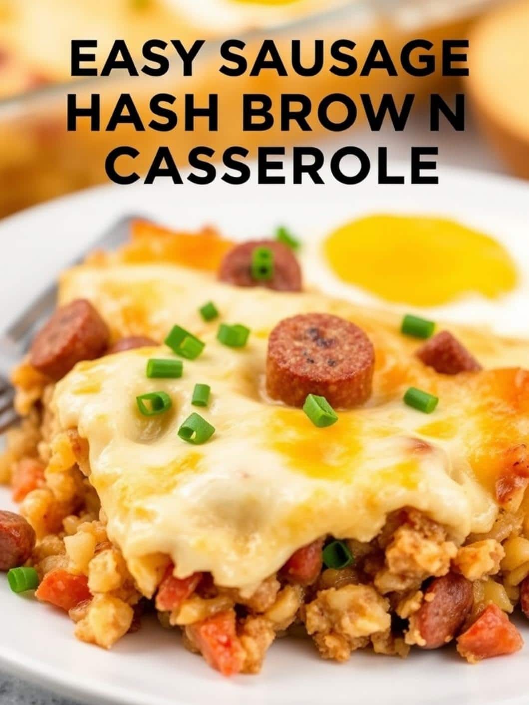 Easy Sausage Hash Brown Breakfast Casserole