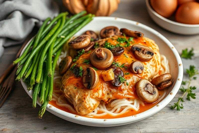 Easy Smothered Chicken Recipe with Mushrooms Dinner