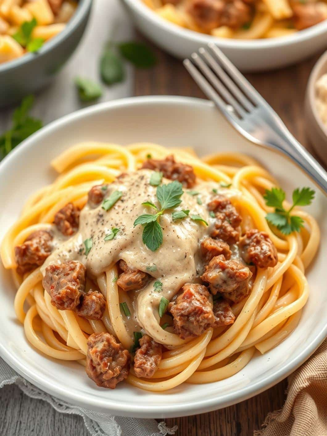 Healthy High Protein Creamy Beef Pasta Recipe Dinner