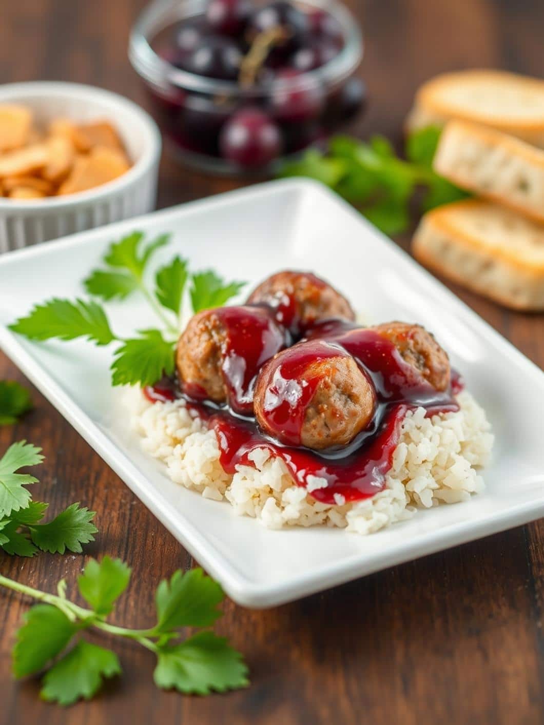 Quick Cocktail Meatballs Grape Jelly Sauce