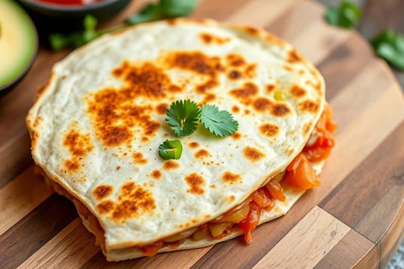 Quick High-Protein Chicken Ranch Quesadilla