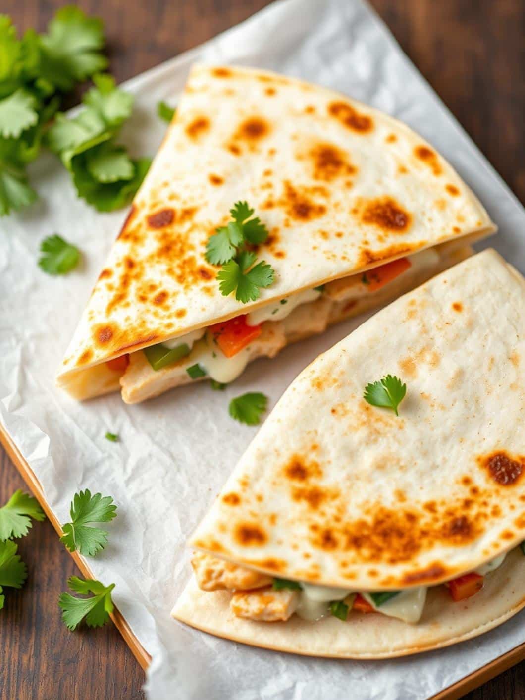 Quick High-Protein Chicken Ranch Quesadilla