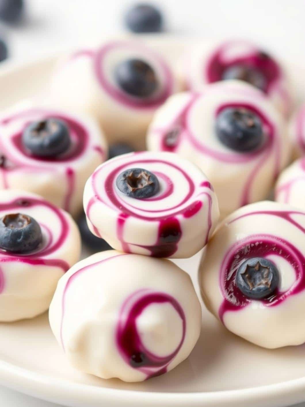Simple Blueberry Swirl Yogurt Bites Snack