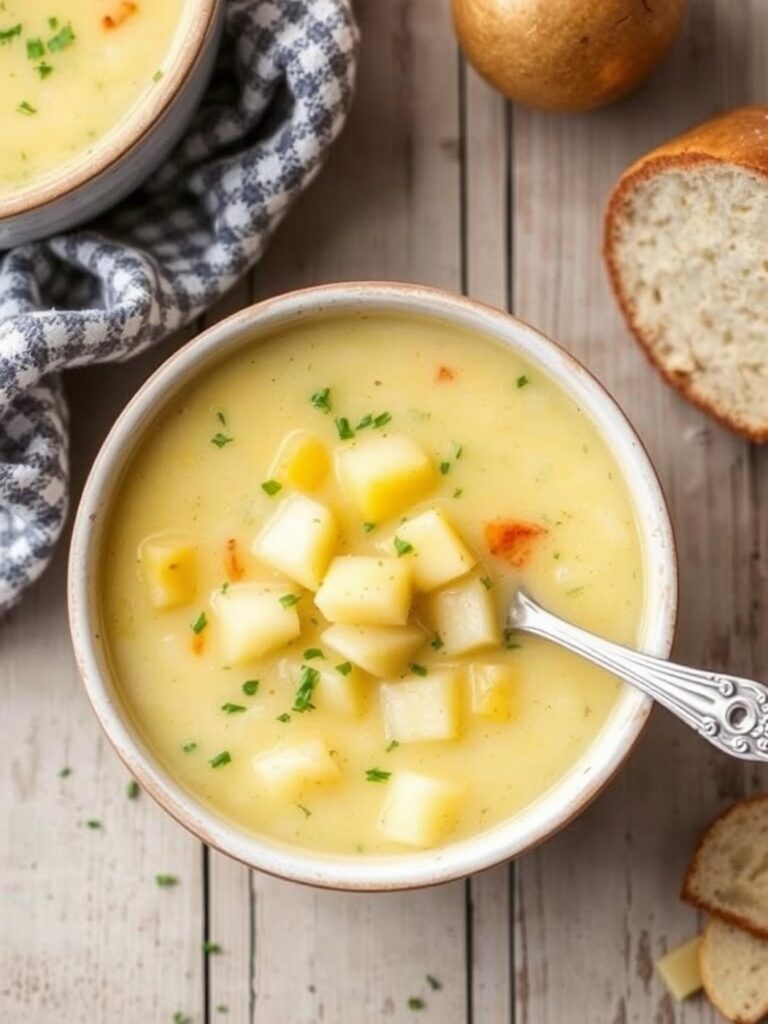 Simple Old-Fashioned Potato Soup Recipe for Dinner