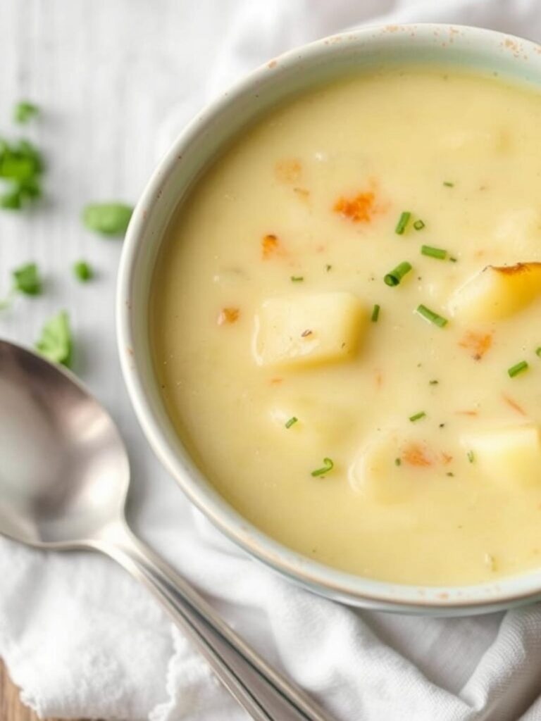 Simple Old-Fashioned Potato Soup Recipe for Dinner