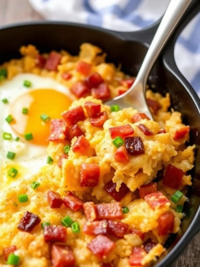 Simple Bacon Egg And Hashbrown Casserole Dish