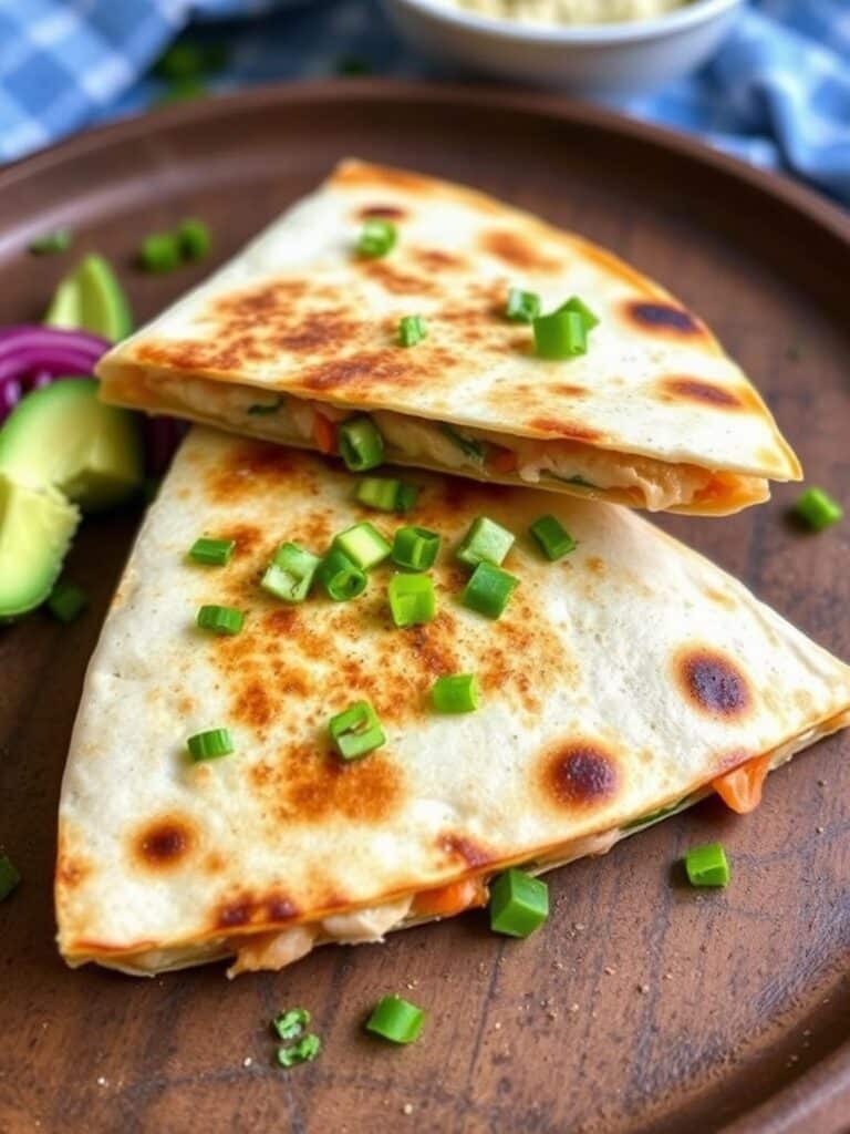 Quick High-Protein Chicken Ranch Quesadilla