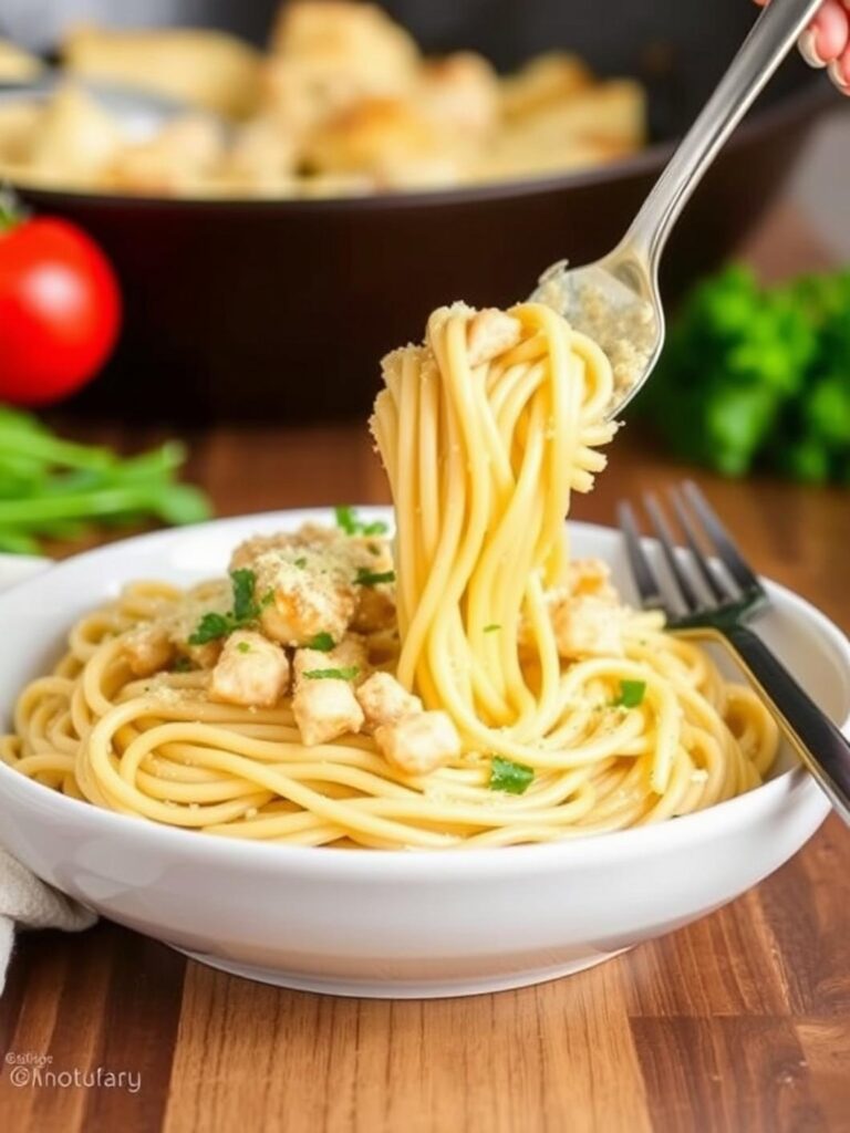 Easy Garlic Parmesan Chicken Pasta Recipe