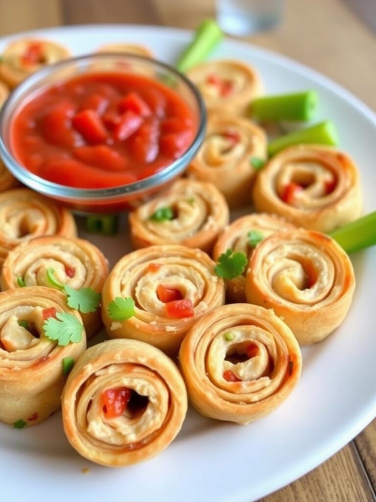 Crack Chicken Pinwheels Party Food