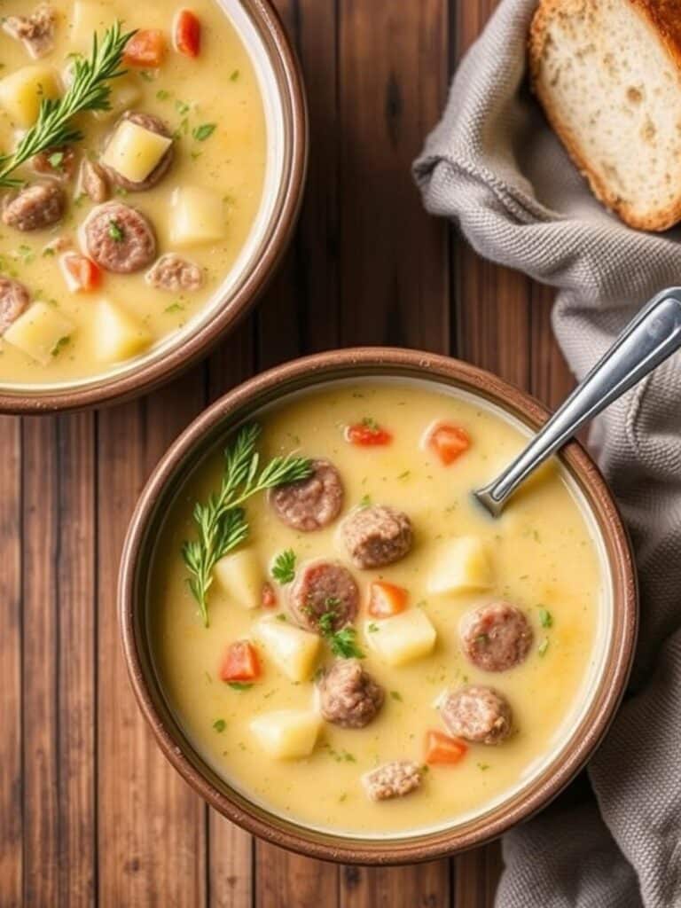 Creamy Sausage Potato Soup Recipe for Winter Dinner