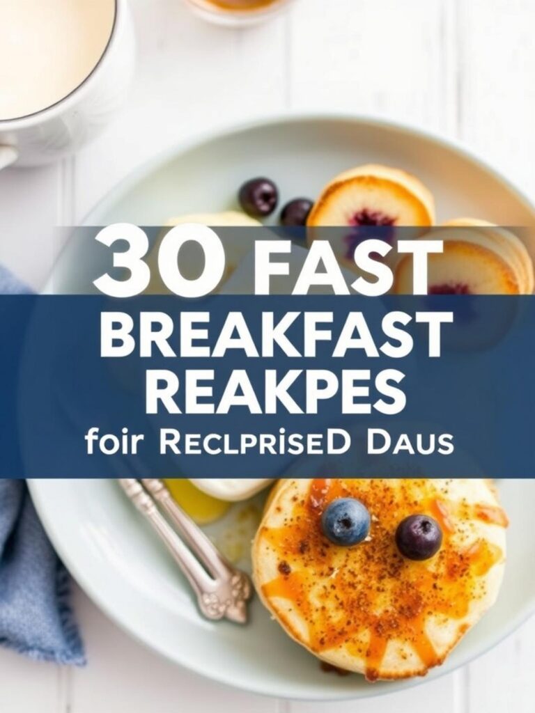 30 Fast Breakfast Recipes For School Days Morning