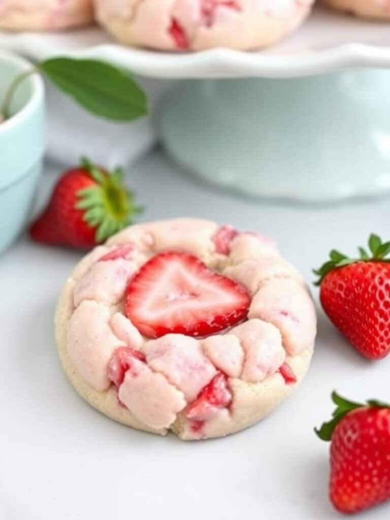 Strawberry Cheesecake Cookies (Easy)
