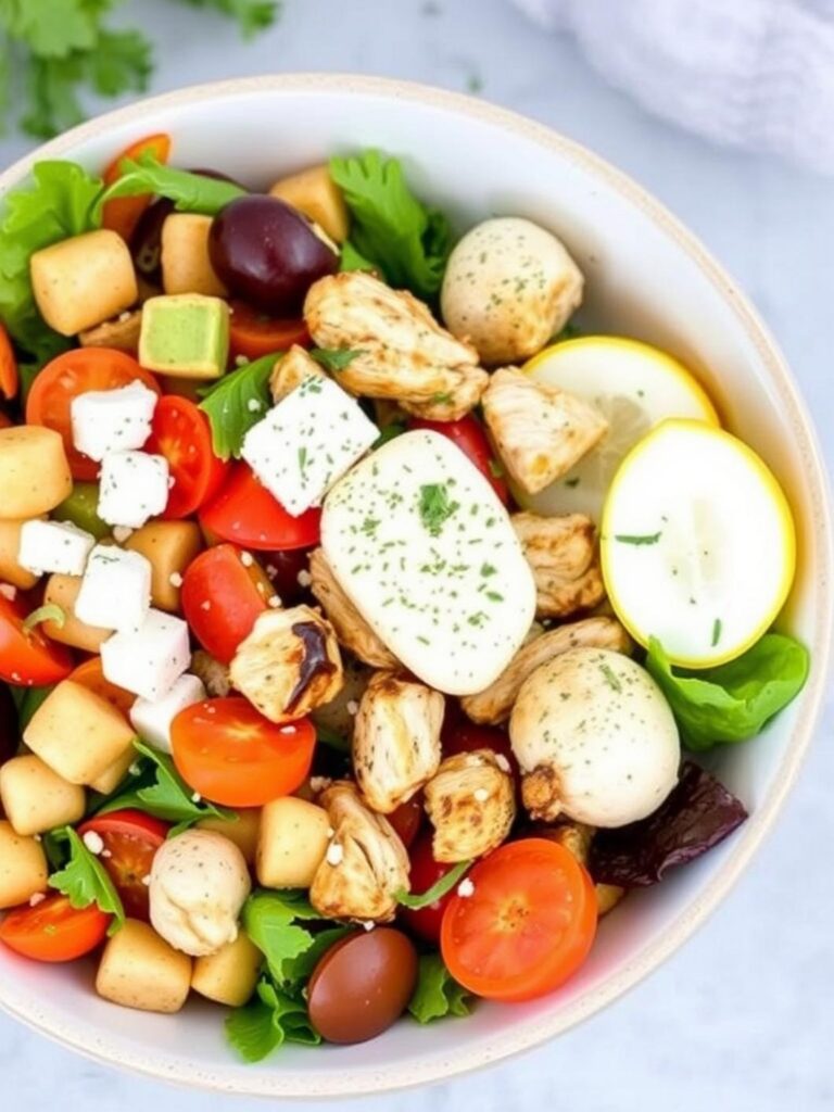 Greek Chicken Bowls : 15 min prep.