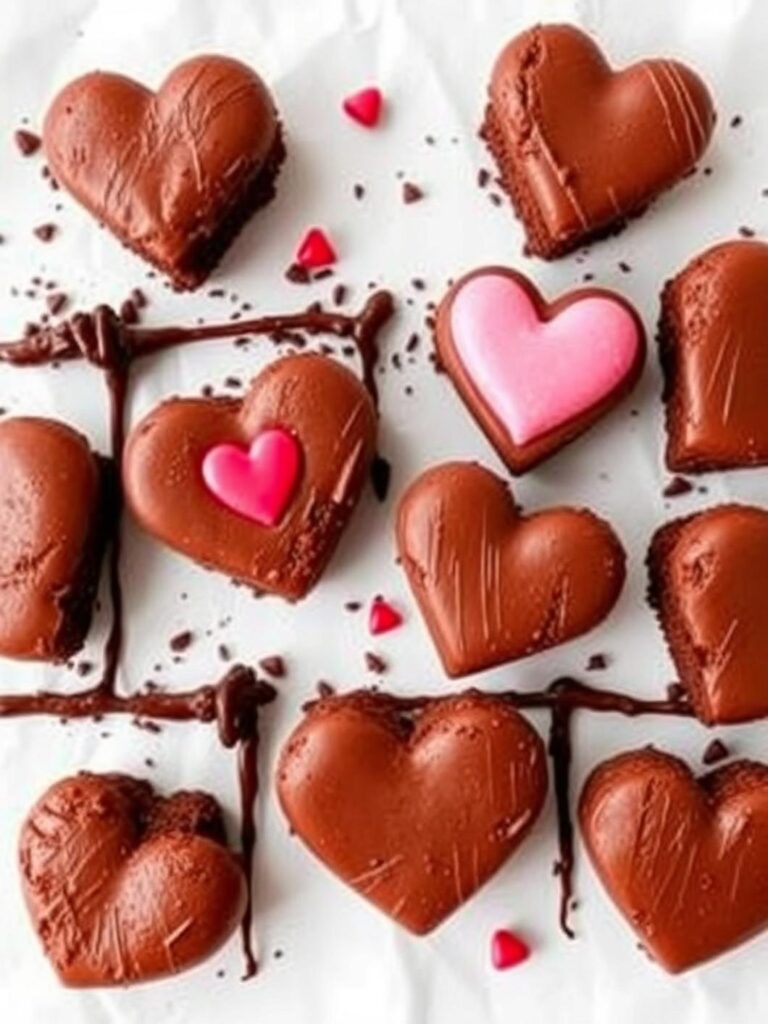 Heart Shaped Brownies : Box mix hack.