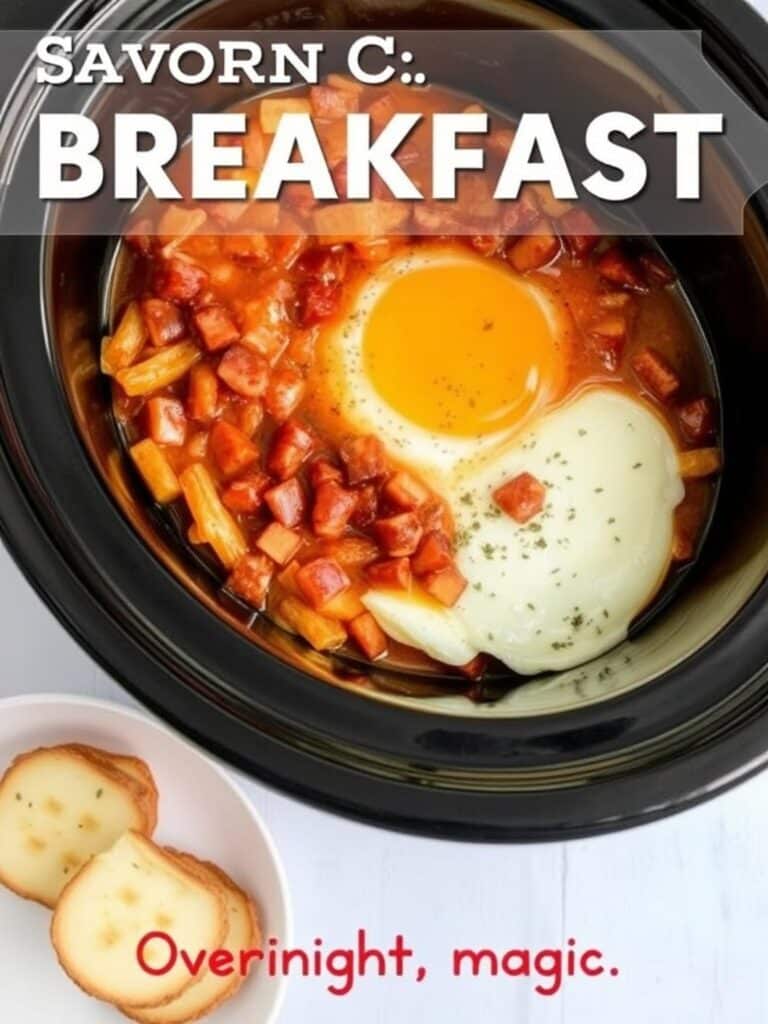 Savory Crockpot Breakfast : Overnight magic.