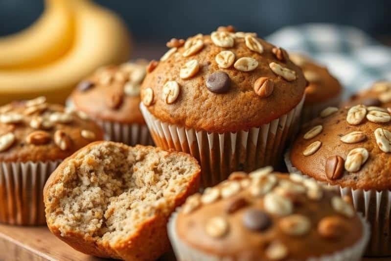 Banana Oatmeal Muffins - Ready in 20 Minutes