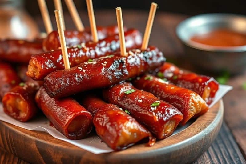 Brown Sugar Bacon Smokies Party Appetizer