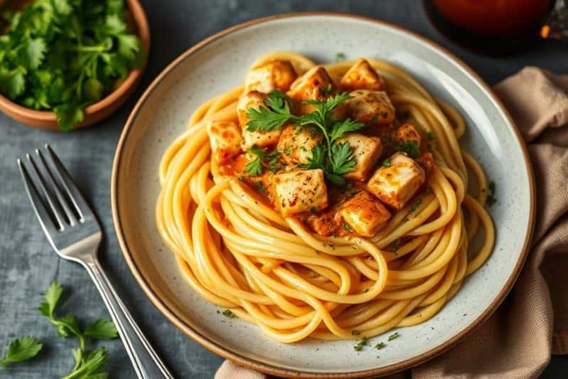 Butter Chicken Linguine - Quick 30-Minute Dinner