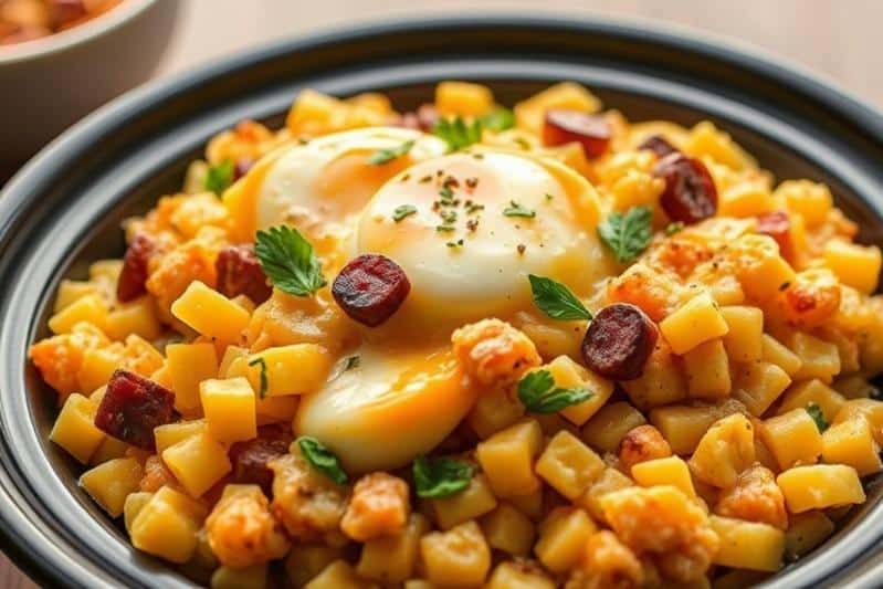 Crockpot Breakfast Casserole: Dump and Go