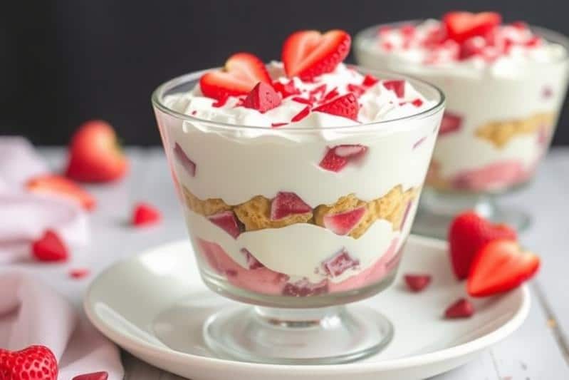 Easy Valentine Trifle (No Bake)