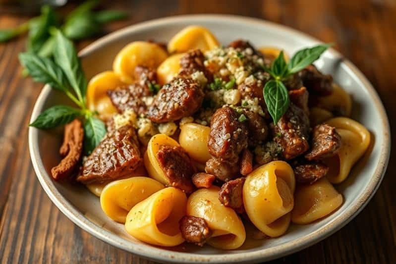 Garlic Steak Tortellini (Weeknight Dinner)