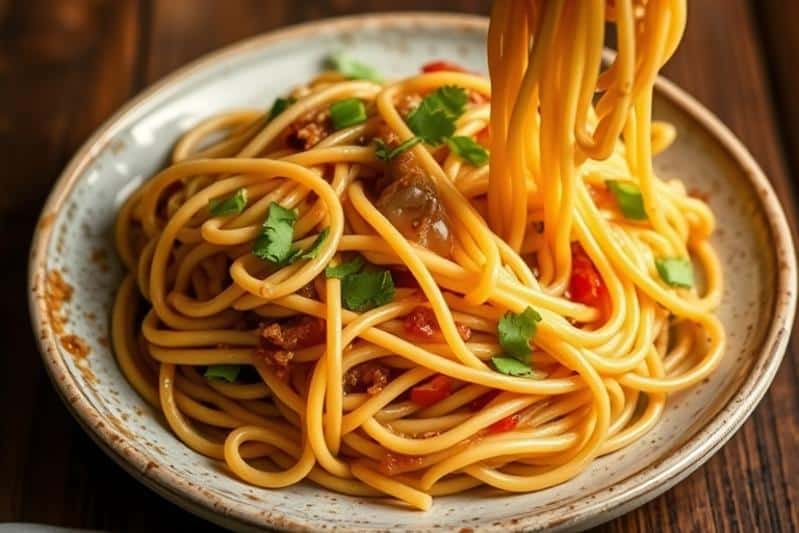 Sticky Garlic Noodles - Quick 20-Minute Dinner