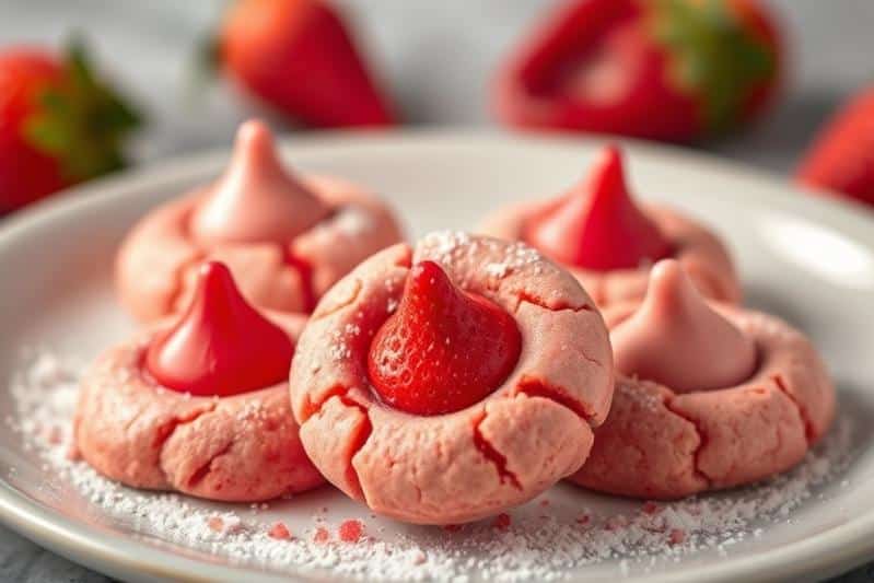 Strawberry Kiss Cookies (Easy Bake Sale Treat)