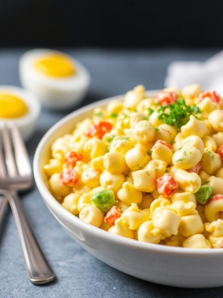 DEVILED EGG MAC SALAD – Ready in 15 Minutes