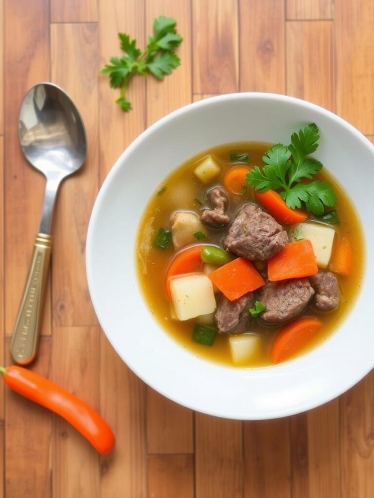 VEGETABLE BEEF SOUP – Simple & Delicious
