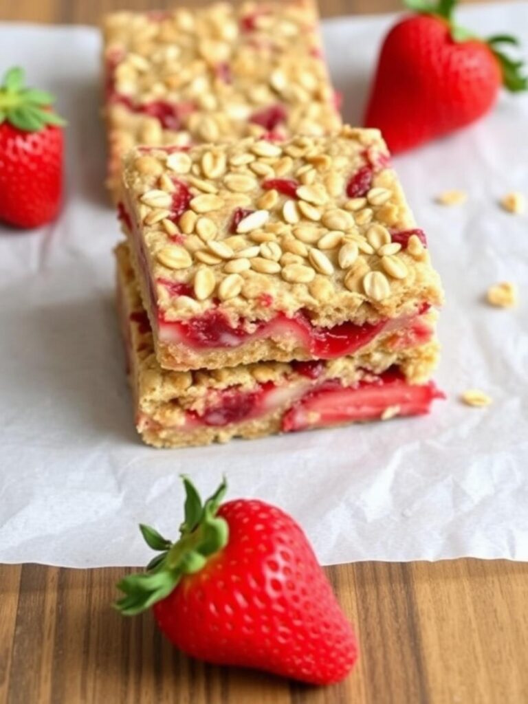 STRAWBERRY OAT BARS – Just 5 Ingredients