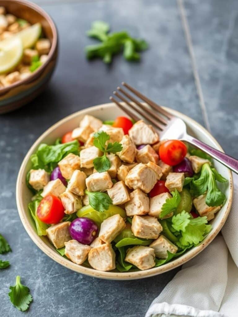 QUICK CHICKEN SALAD – Healthy High Protein
