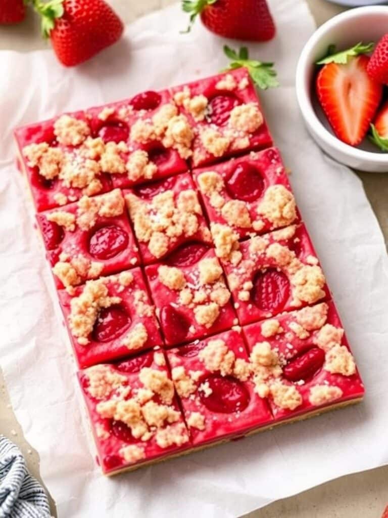 STRAWBERRY CRUMBLE BARS – Ready in 30 Minutes