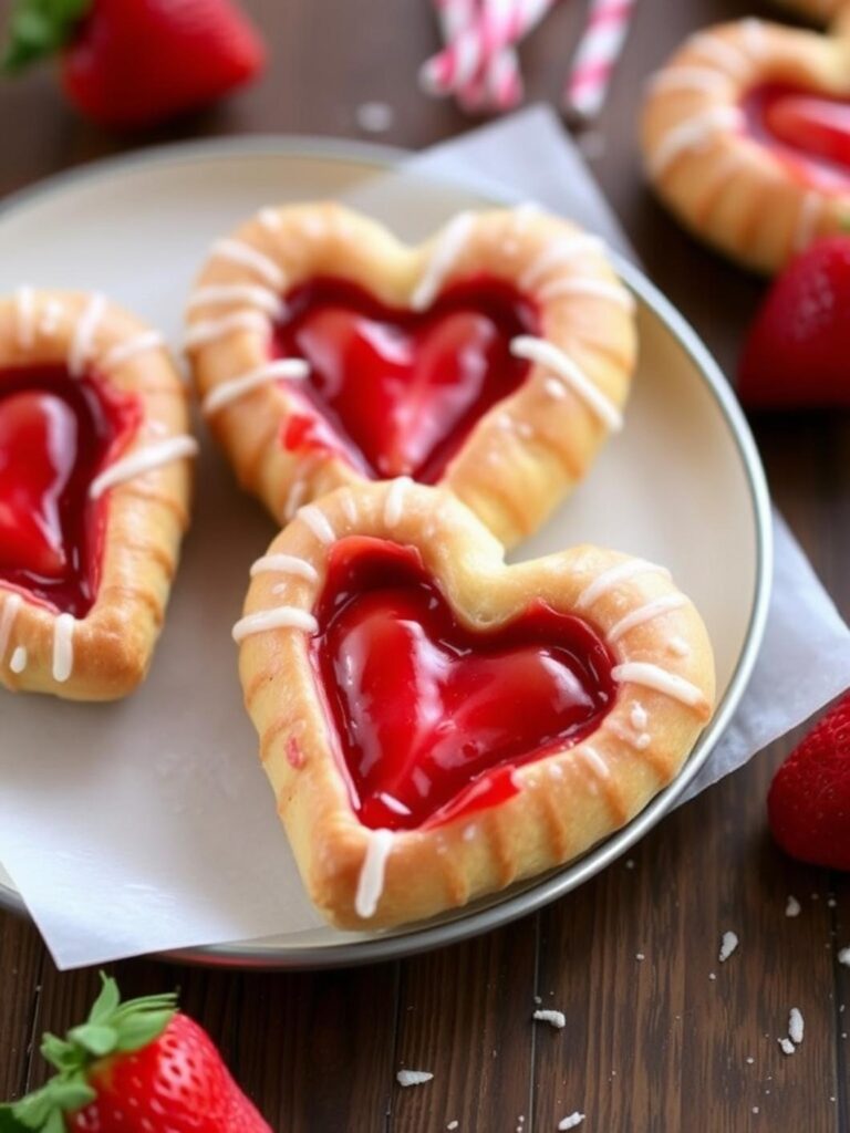 Strawberry Heart Danishes – Simple & Delicious