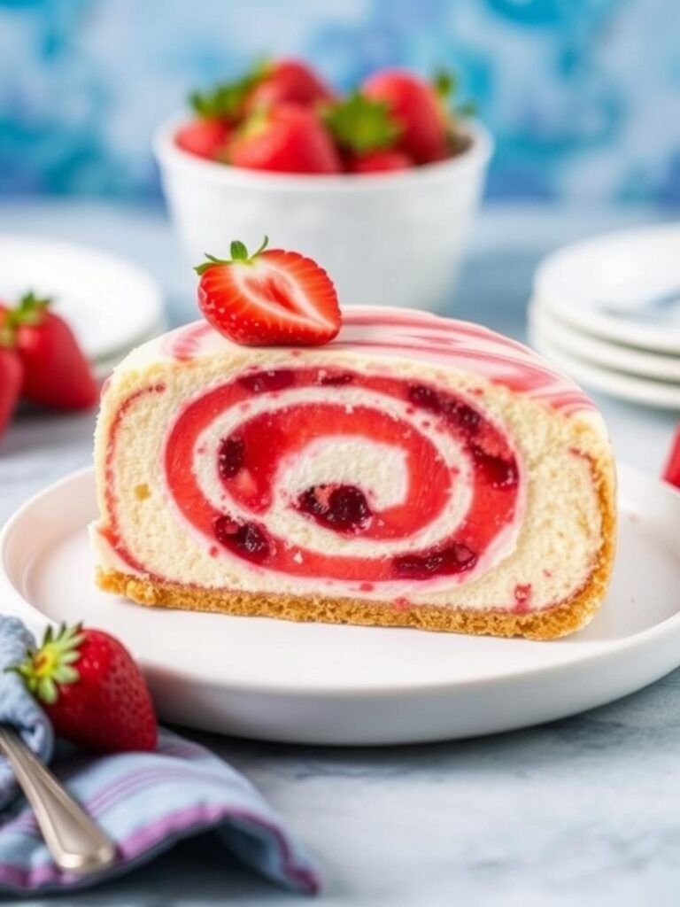 STRAWBERRY SWIRL CHEESECAKE – Simple & Delicious
