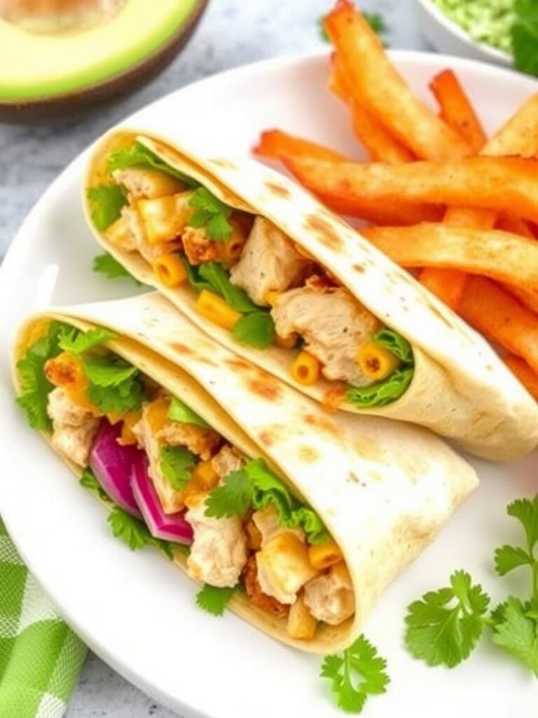 CHEESY CHICKEN WRAPS – Ready in 25 Minutes