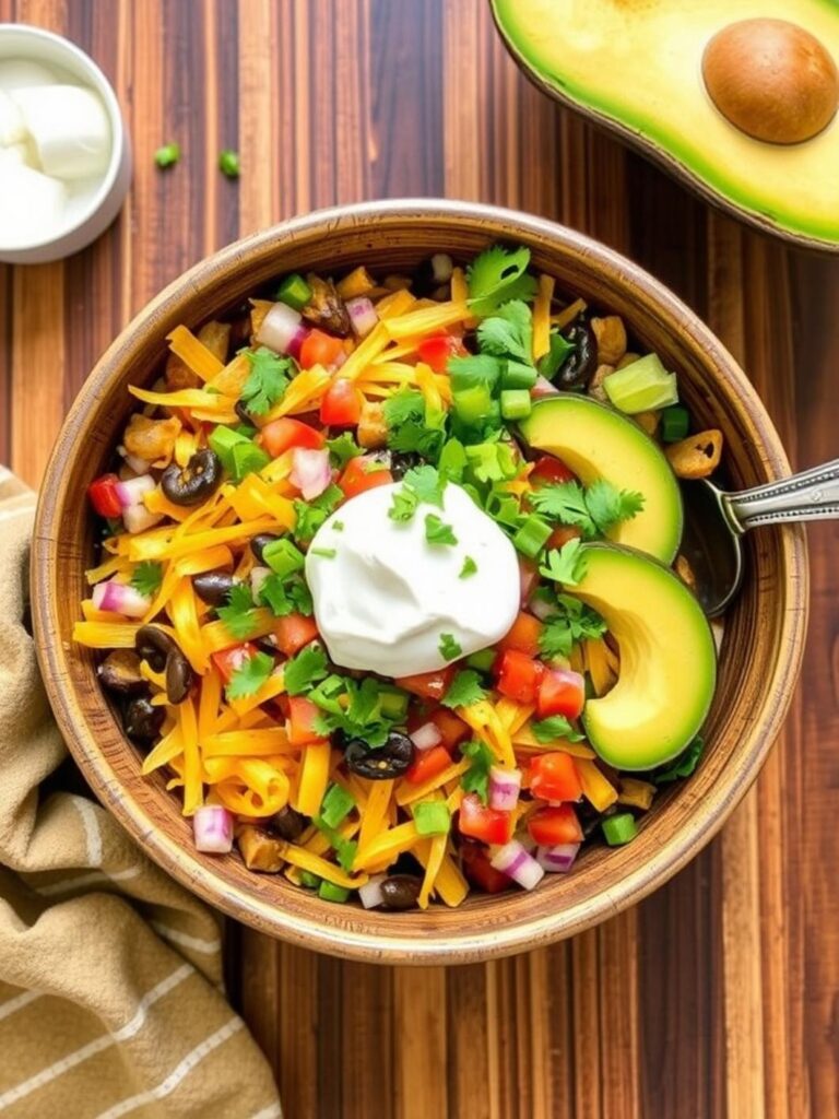 LOADED POTATO TACO BOWL – Done in 30 Minutes