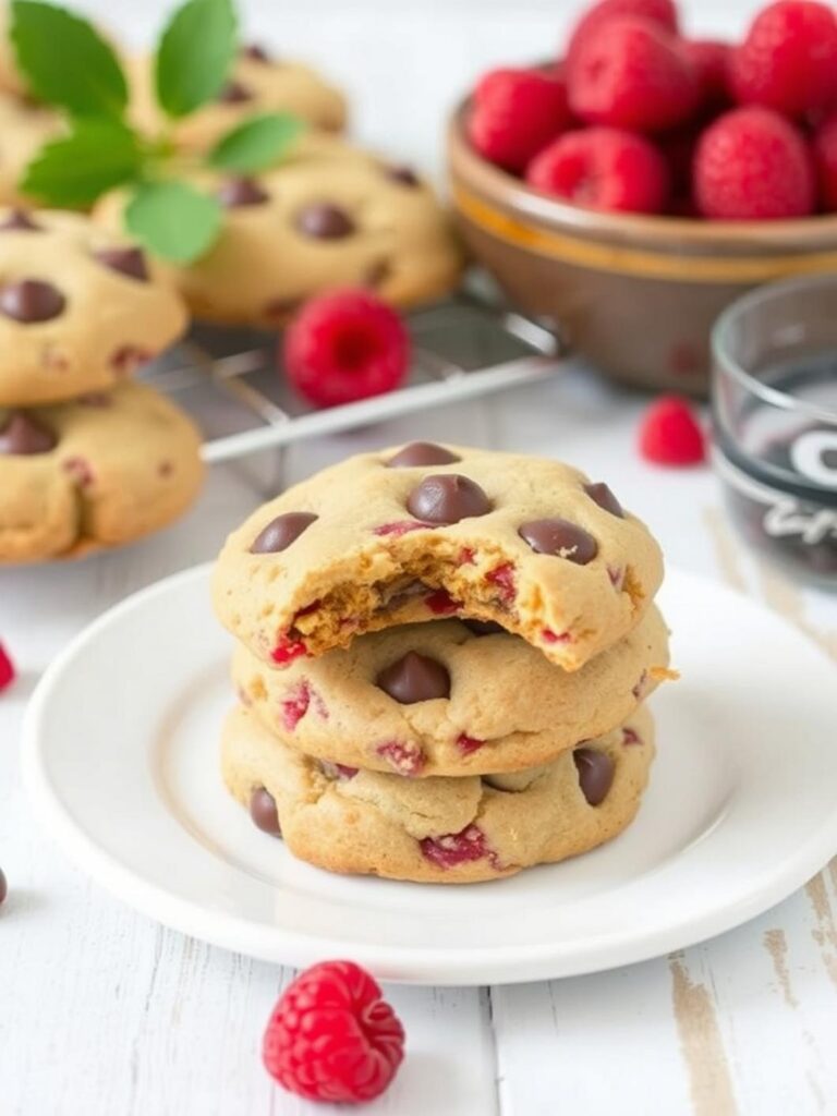 RASPBERRY CHOCOLATE CHIP COOKIES – Easy Comfort Food