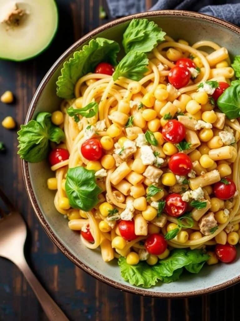 STREET CORN PASTA SALAD – Simple & Delicious
