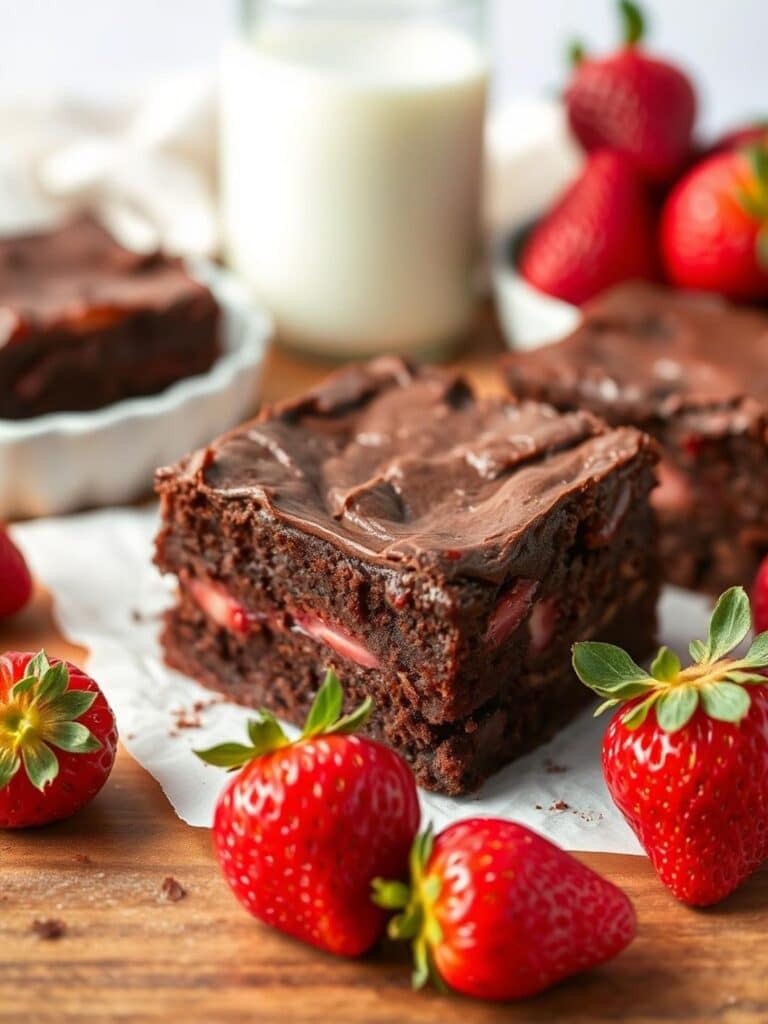 CHOCOLATE STRAWBERRY BROWNIES – Classic Comfort Dish