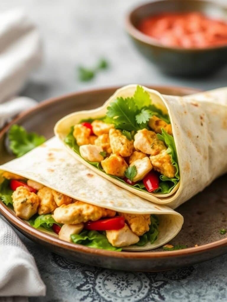 GARLIC CHICKEN WRAPS – Low Carb & Delicious
