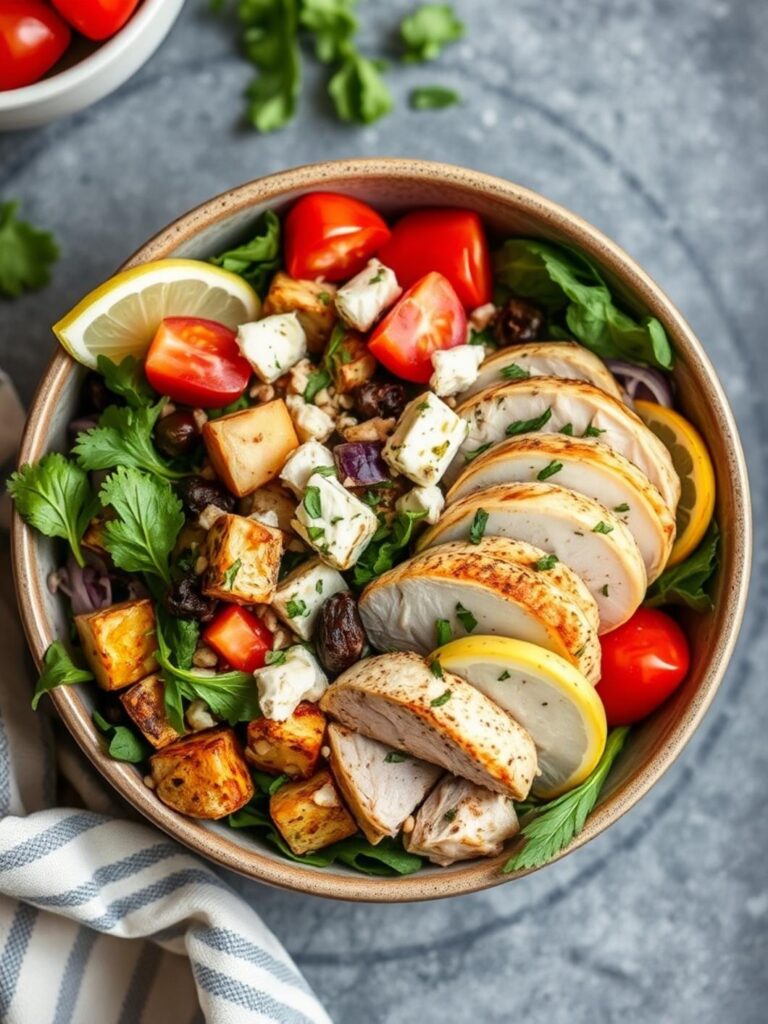 GREEK CHICKEN BOWLS – Healthy & Nutritious