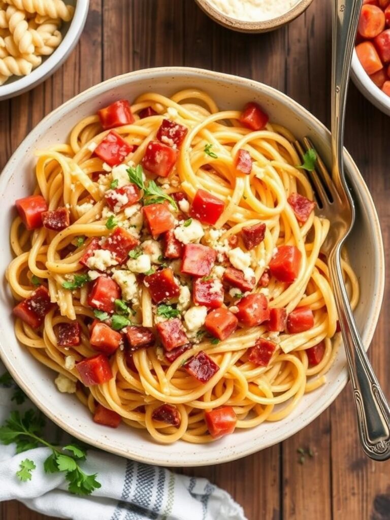 BACON CHEDDAR RANCH PASTA – Classic Comfort Dish