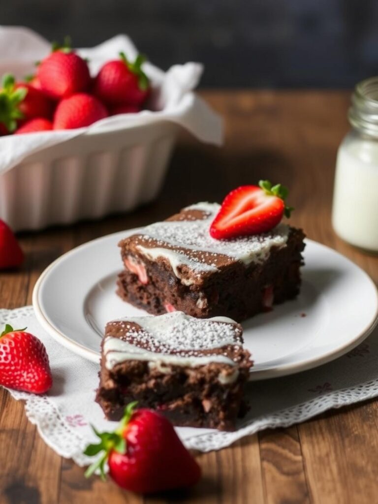 CAKE MIX STRAWBERRY BROWNIES – Easy Comfort Food