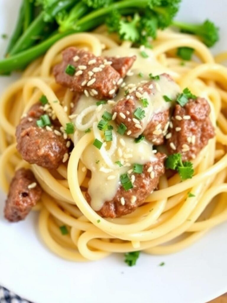 GARLIC BUTTER STEAK PASTA – Best Family Dinner