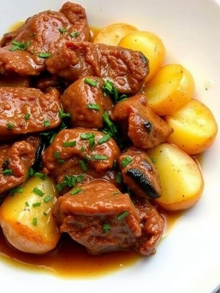 GARLIC STEAK AND POTATOES – Classic Comfort Dish